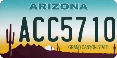 AZ license plate ACC5710