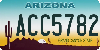 AZ license plate ACC5782