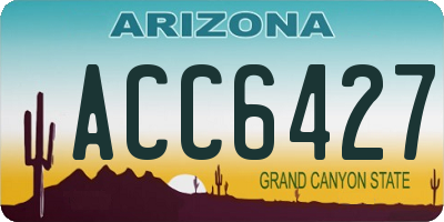 AZ license plate ACC6427