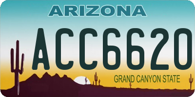 AZ license plate ACC6620