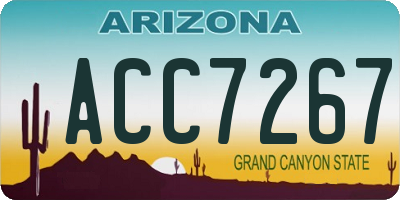 AZ license plate ACC7267