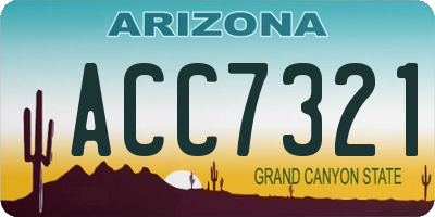AZ license plate ACC7321