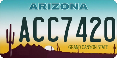 AZ license plate ACC7420