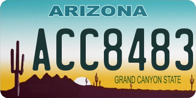 AZ license plate ACC8483