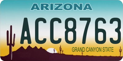 AZ license plate ACC8763
