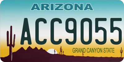 AZ license plate ACC9055