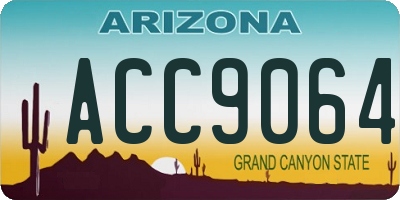 AZ license plate ACC9064