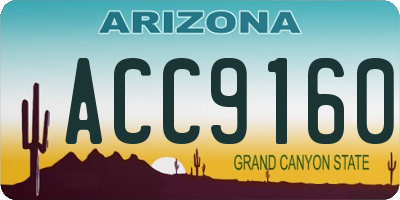 AZ license plate ACC9160