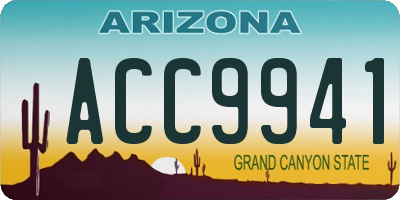 AZ license plate ACC9941