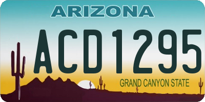 AZ license plate ACD1295