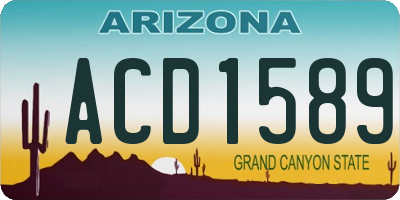 AZ license plate ACD1589