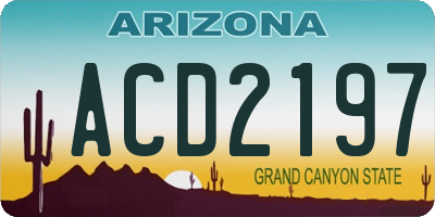 AZ license plate ACD2197