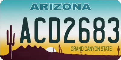 AZ license plate ACD2683