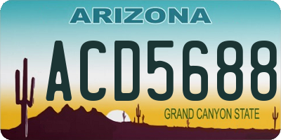 AZ license plate ACD5688