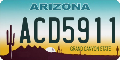 AZ license plate ACD5911
