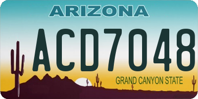 AZ license plate ACD7048