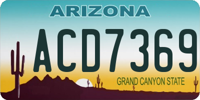 AZ license plate ACD7369