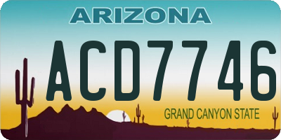 AZ license plate ACD7746