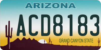 AZ license plate ACD8183