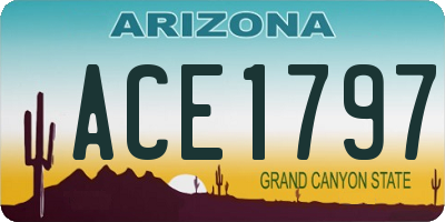 AZ license plate ACE1797