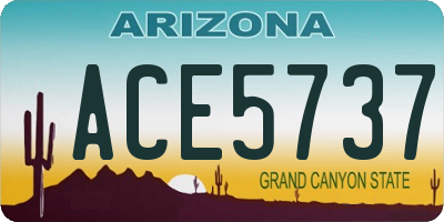 AZ license plate ACE5737