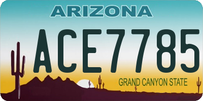 AZ license plate ACE7785