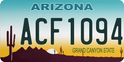 AZ license plate ACF1094
