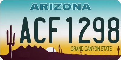 AZ license plate ACF1298