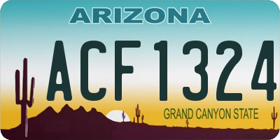 AZ license plate ACF1324
