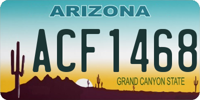 AZ license plate ACF1468