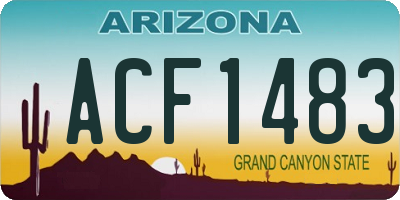 AZ license plate ACF1483
