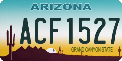 AZ license plate ACF1527