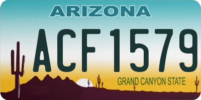 AZ license plate ACF1579