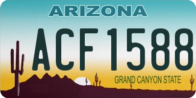 AZ license plate ACF1588