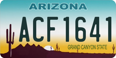AZ license plate ACF1641