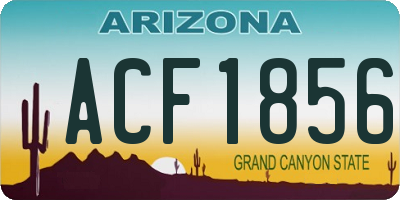 AZ license plate ACF1856