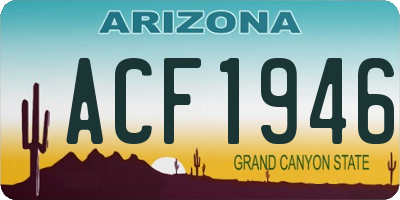 AZ license plate ACF1946
