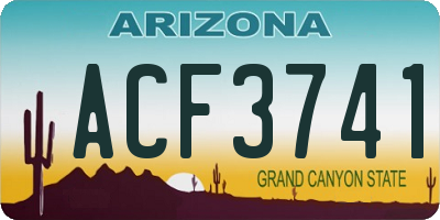 AZ license plate ACF3741