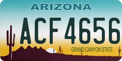 AZ license plate ACF4656