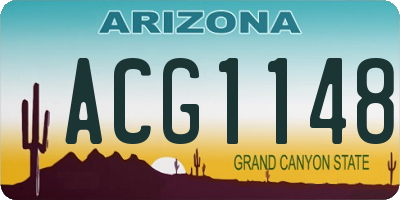 AZ license plate ACG1148