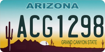 AZ license plate ACG1298