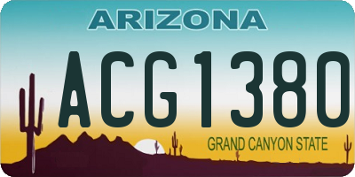 AZ license plate ACG1380