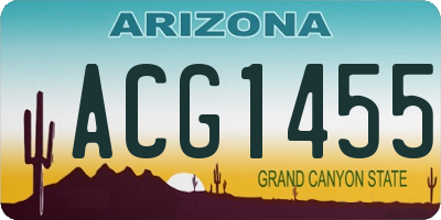 AZ license plate ACG1455