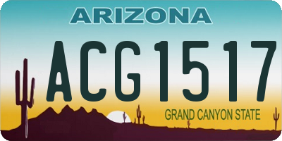 AZ license plate ACG1517