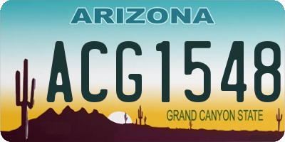 AZ license plate ACG1548