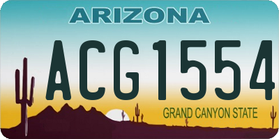 AZ license plate ACG1554