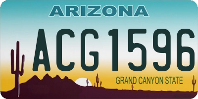 AZ license plate ACG1596