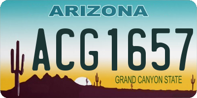 AZ license plate ACG1657