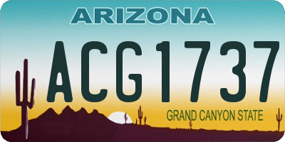 AZ license plate ACG1737