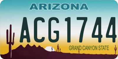 AZ license plate ACG1744